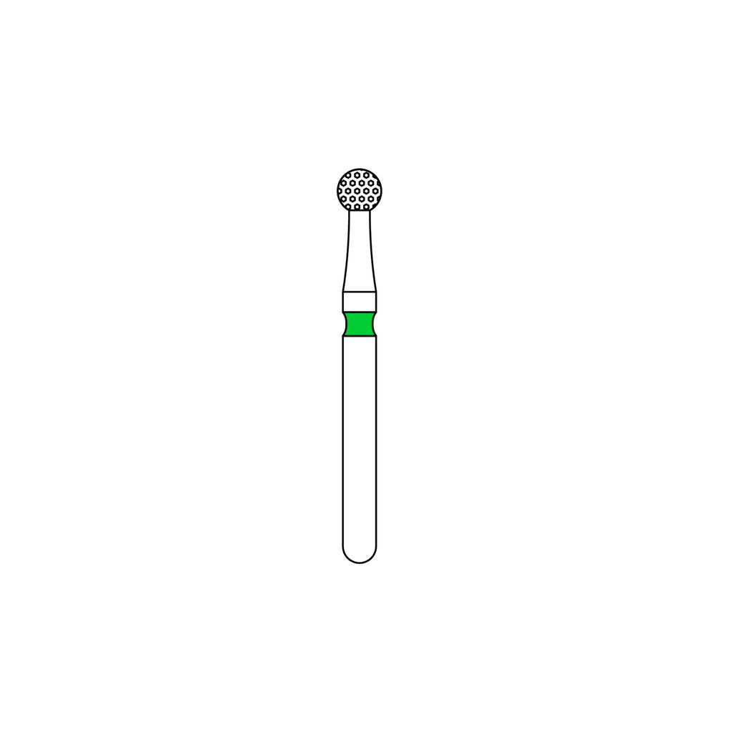 Priva Rotary Diamond Burs - Round - 5/Pk