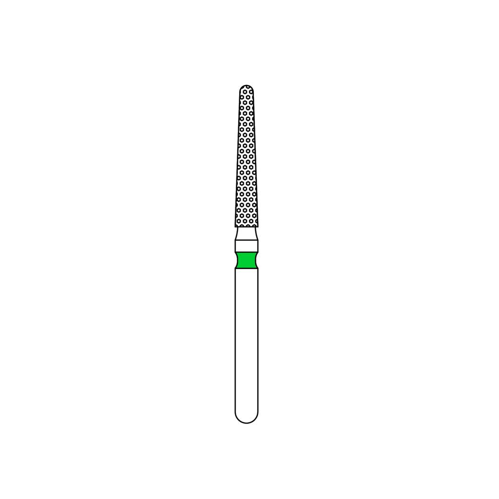 Priva Rotary Diamond Burs - Round End Taper - 5/Pk