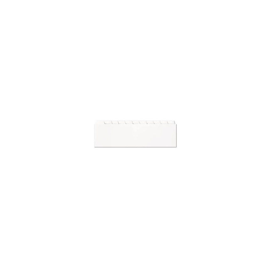 Divider Set, Poly, Side Opening, 11 Blank Tab, White