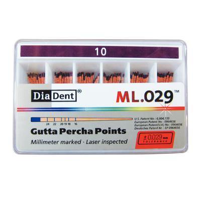 Millimeter Marked and Laser Inspected Gutta Percha Points โ Gutta Percha ISO ML.029, 120/Box - 3Z Dental
