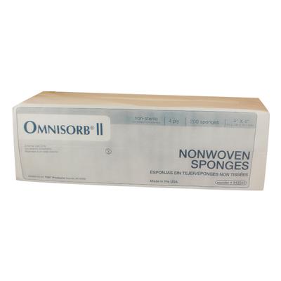 OMNISORB® II Nonwoven Sponges – 3" x 3", Closed Weave, Nonsterile, 4000/Case