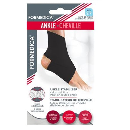 Ankle Stabilizer, Figure-8 Sleeve, Black
