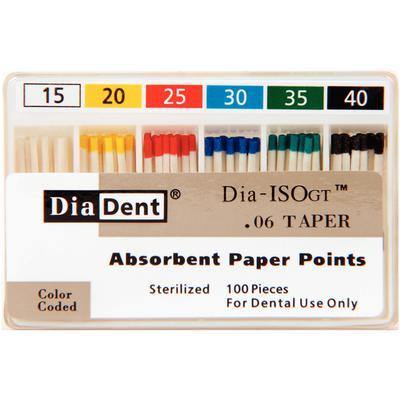 Dia-ISO GT™ Absorbent Paper Points – 0.06 Taper, ISO-GT, 100/Pkg - 3Z Dental