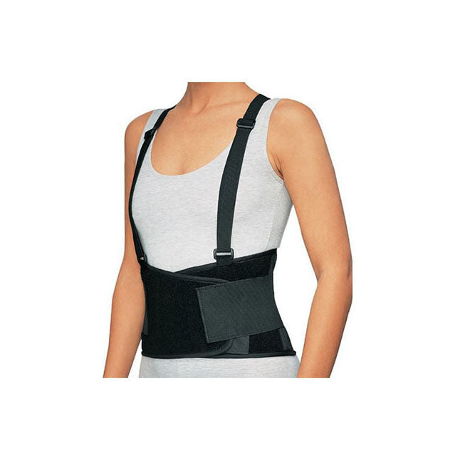 PROCARE® Industrial Back Support, With Suspenders, H8" Black