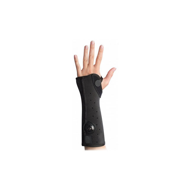 Exos® Short Arm Fracture Brace, Left, Open Thumb, Black