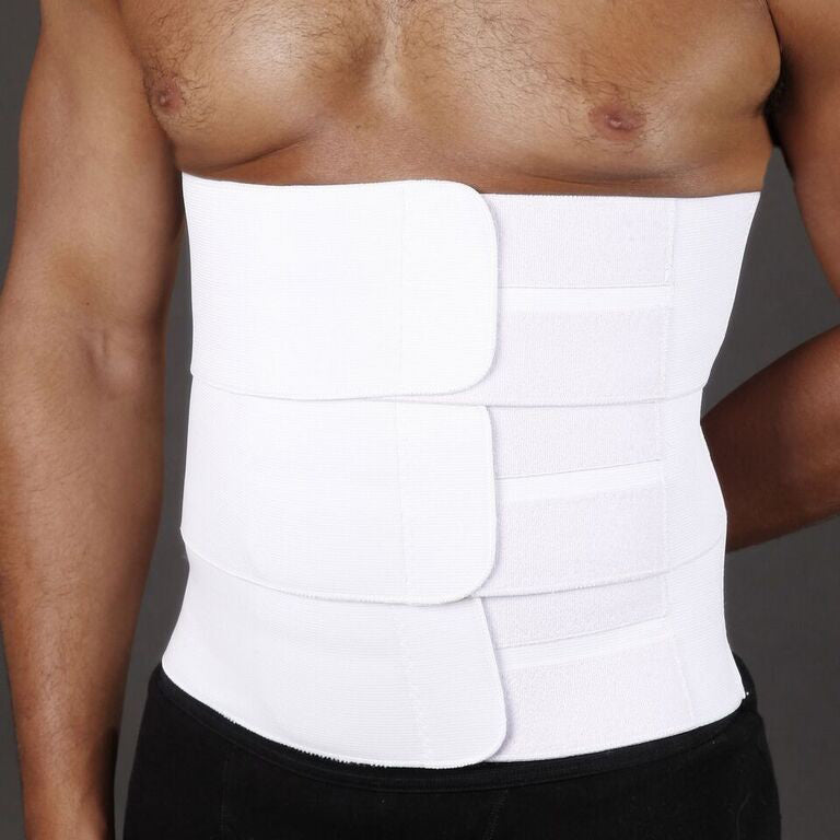 Unisex Multi-Flap Waistbinder, Three Flap, White, 12"