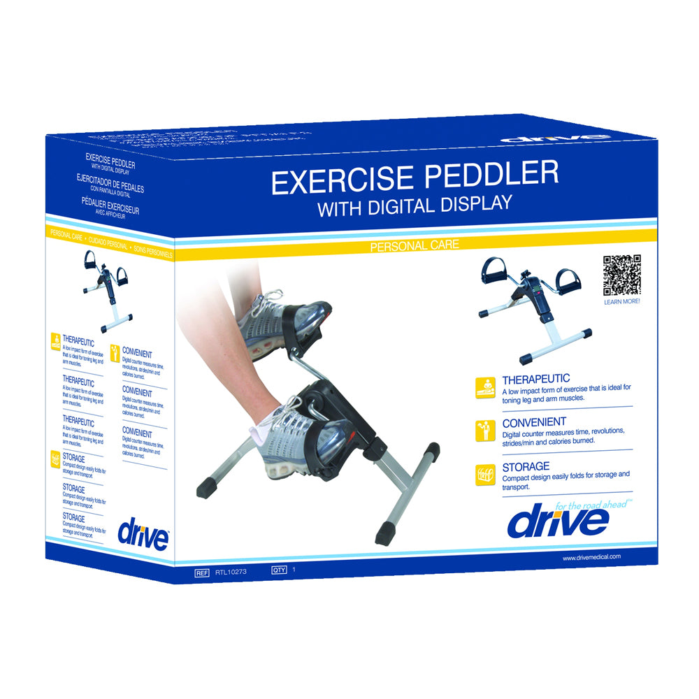 Folding Exercise Peddler, with Electronic Display