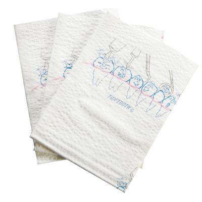 TIDI™ Tooth Patient Towels and Bibs – 2-Ply Tissue with 1-Ply Poly, 13" x 18", 500/Pkg