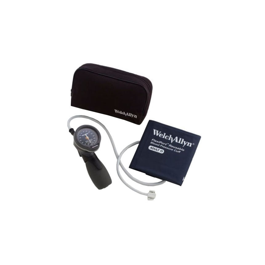 Sphygmomanometer Trigger Aneroid, with Gauge, Durable Two-Piece Cuff and Bladder, Gold Series DS66