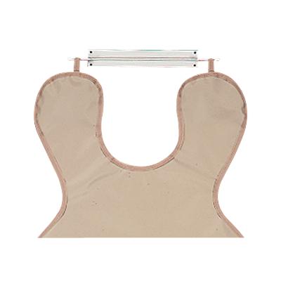 Standard Apron Hanger – White-Coated Stainless Steel, 15" x 2"