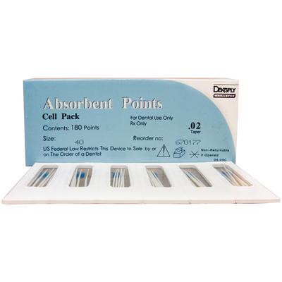 Absorbent Endodontic Paper Points โ Standard ISO Sizes, Sterile Cell Package, 180/Box