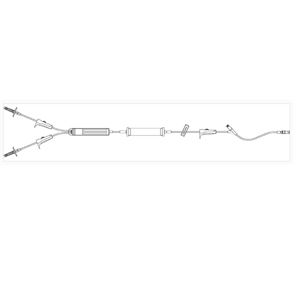 Blood Administration Set, Macrobore, Clave™ Y-Site, 200 Micron Filter, Cylinder Pump, 80 Inch