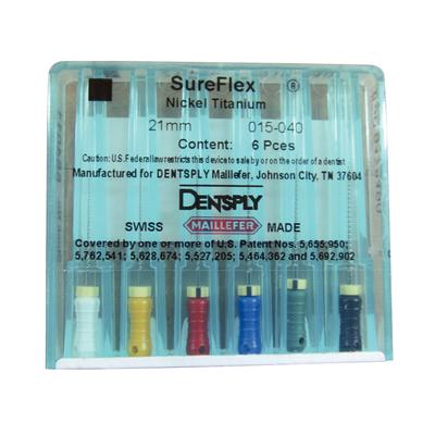 Sureflex Titan K-Files โ 21 mm, 6/Pkg