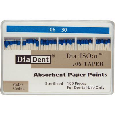 Dia-ISO GT™ Absorbent Paper Points – 0.06 Taper, ISO-GT, 100/Pkg - 3Z Dental