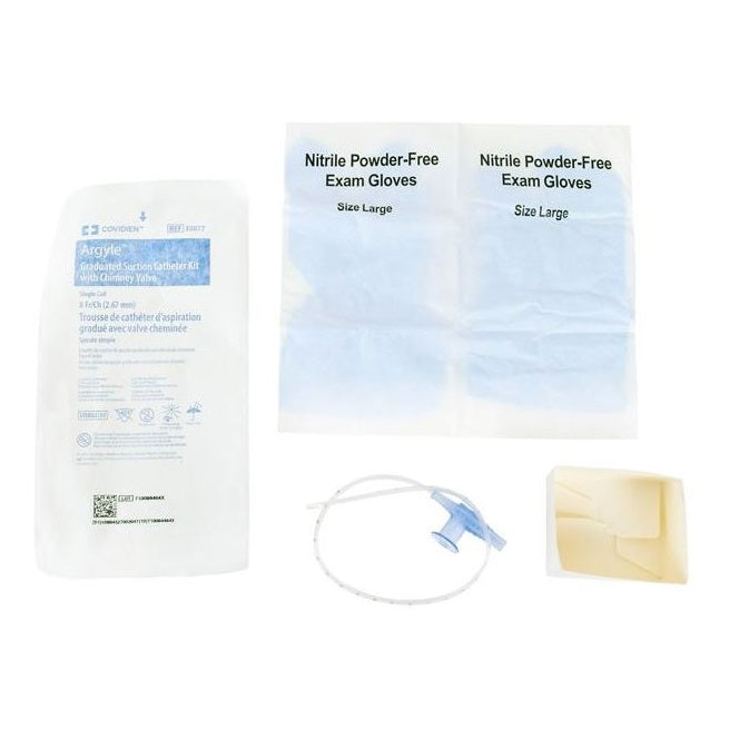Argyle™ Graduated Suction Catheter Kit with Chimney Valve, DeLee Tip, 8FR