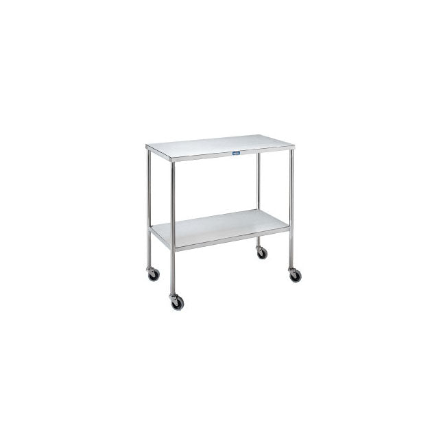 Instrument Table, Mid Size, With Shelf, Stainless Steel, W36" x H34" Depth 20"