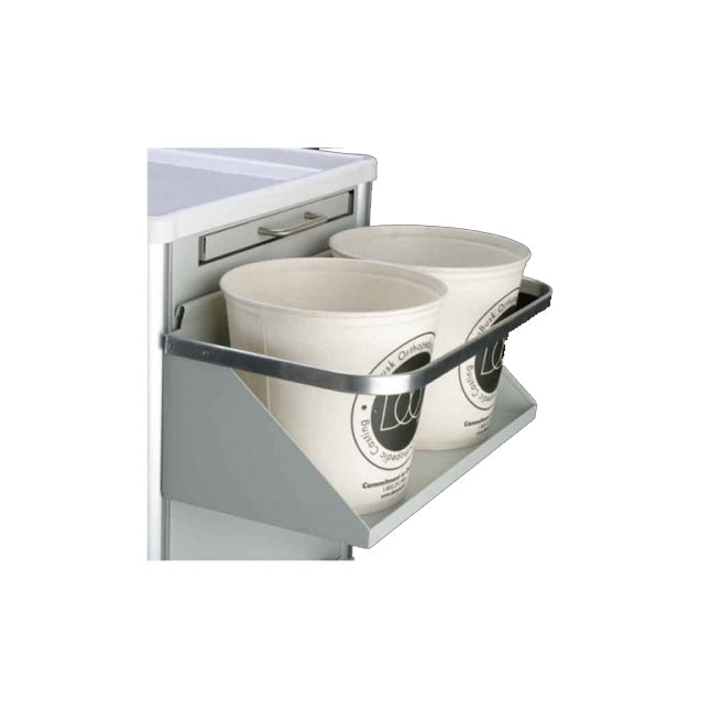 Cast Bucket Holder, Side mounting, with towel bar