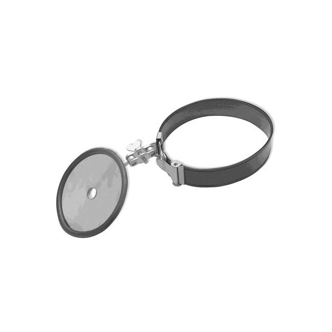 Head Mirror, with rubber rim and 1/2" Hole, OD 3-1/2"