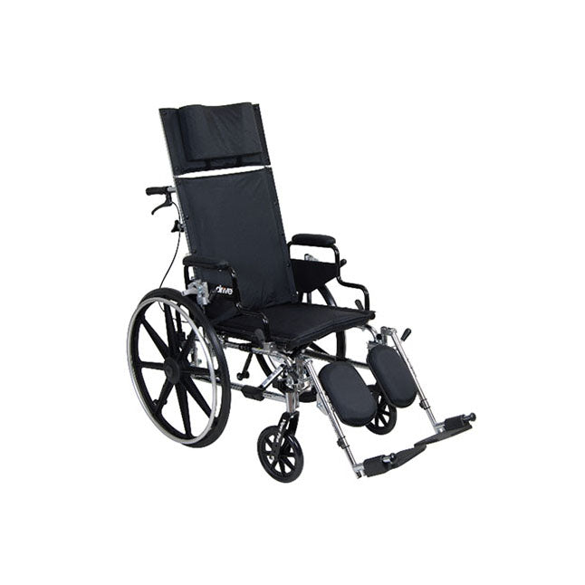 Viper Plus GT Full Reclining Wheelchair, Flip Back Detachable Full Armrest, 300 lb