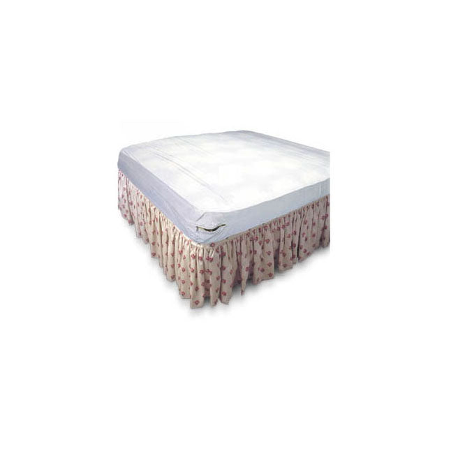 Mattress Protector, Vinyl, Zipper Fit, Queen, W60" x L80" x H6.5" White