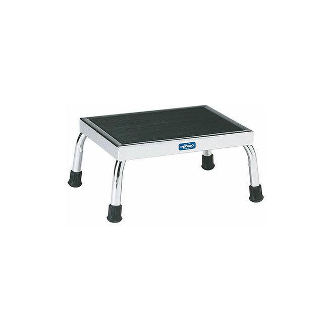 Foot stool, Chrome, 300 lb, W16" x H8-1/4" Depth 12"