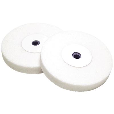 White Aluminum Oxide Lathe Wheels, 3" x 3/8" with 1/4" Leaded Arbor Hole