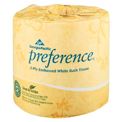 Preference® 2-Ply Embossed Bathroom Tissue – White, 40/Pkg
