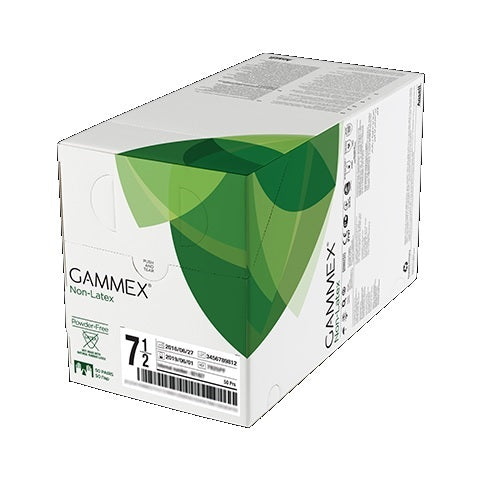 GAMMEX® Non-Latex Surgical Glove, Synthetic Neoprene, Green - 50 Pairs/Box - 4 Boxes/Case