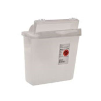 SharpSafety™Safety In Room Sharps Container, Counterbalance Lid, Clear