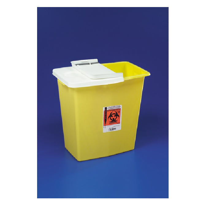 Biomax™ PGII Sharps Container with Waterproof Hinged Lid, 8GL, W11" x L15.5" x H15.5" Yellow