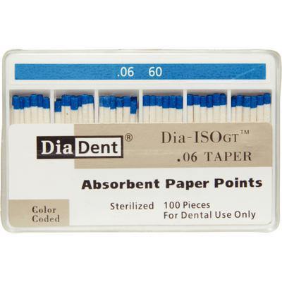 Dia-ISO GT™ Absorbent Paper Points – 0.06 Taper, ISO-GT, 100/Pkg - 3Z Dental