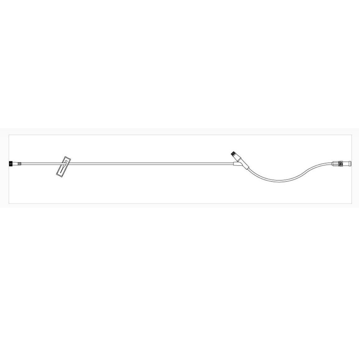 Extension Set, Macrobore, Clave™ Y-Site, 8"