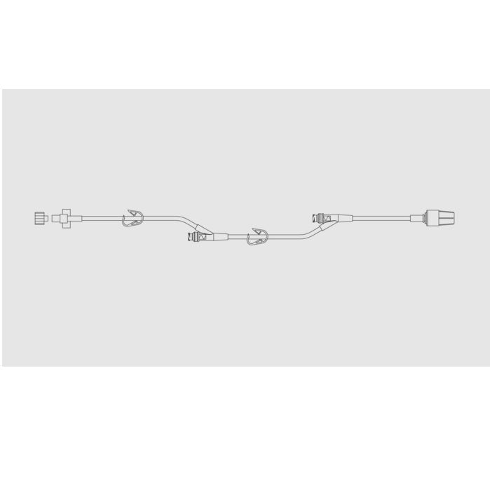 SmartSite™ Extension Set, 2 Pinch Clamps, 2 SmartSite™ Needle-Free Valves 7", 32" from Fixed Male Luer Lock