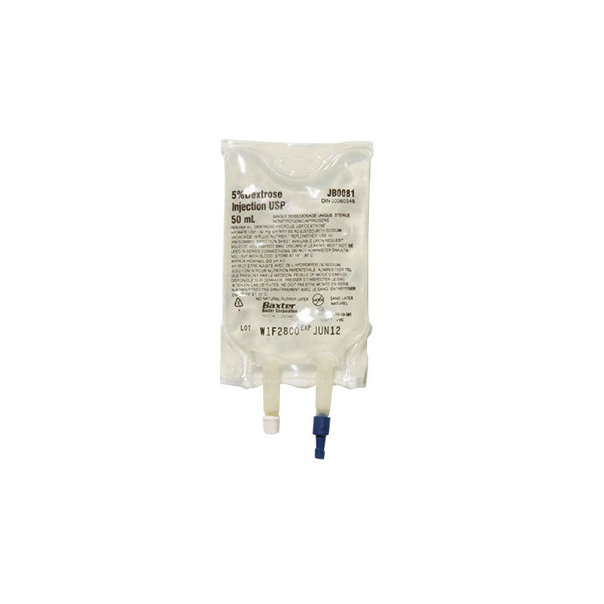 5% Dextrose Injection Solution, Quad Pack, 50mL