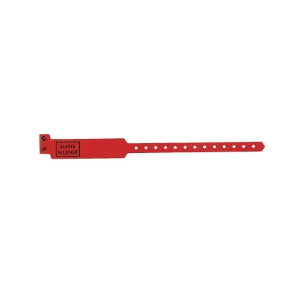 Information Wristband, Allergie Alerte, Adult, Red