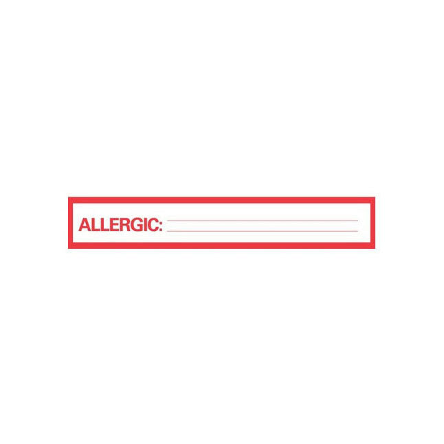 Patient Chart Tape, Allergic Printed