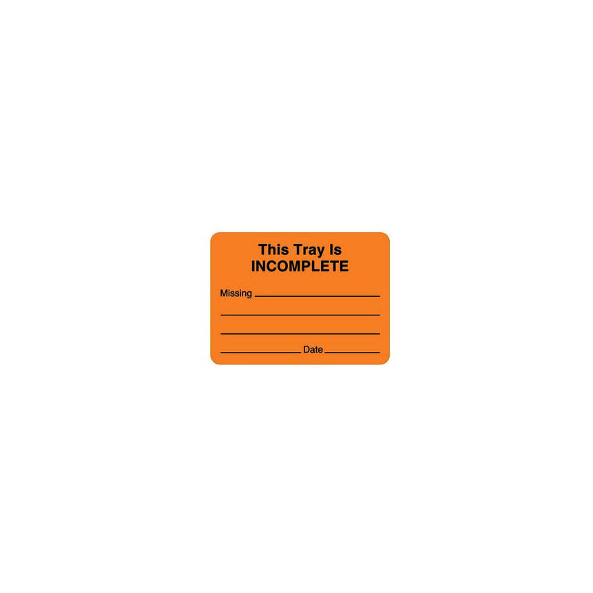 Exchange Cart and Tray Label, Fluorescent Orange