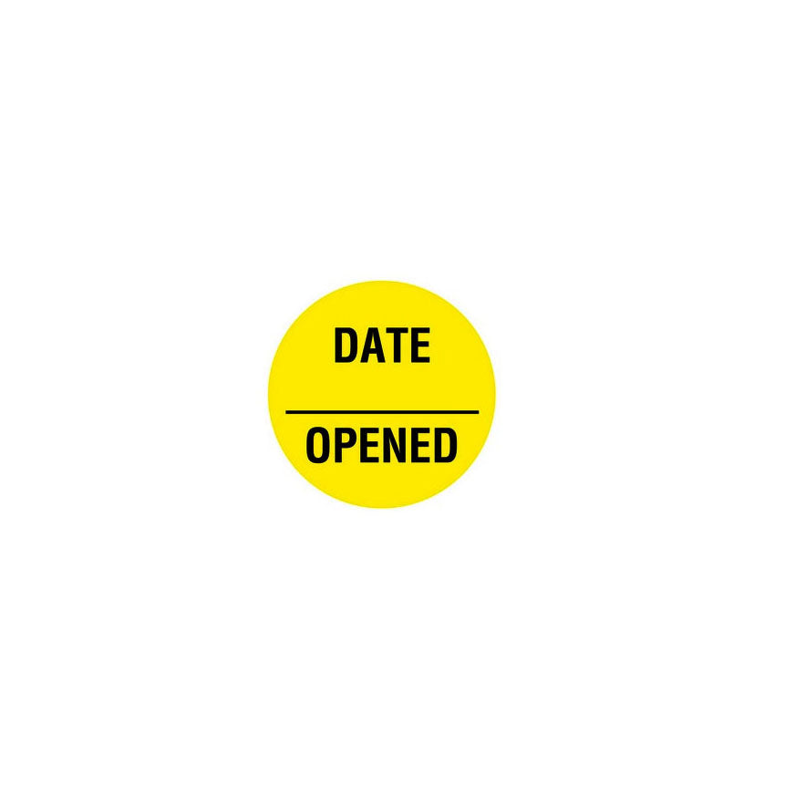 Expiration Label, Fluorescent Yellow