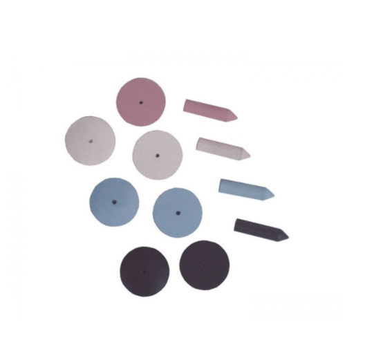 Silicone Wheel Square Edge/Knife Edge and Silicone Points , 100/Pkg - 3Z Dental