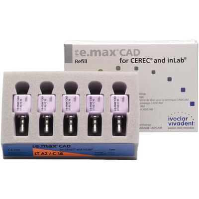 IPS e.max® CAD LT (Low Translucency) Blocks – Size C16, 5/Pkg -