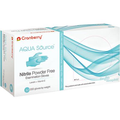 Cranberry Aqua Source Nitrile Exam Gloves – Powder Free, 200/Box – 3Z Dental