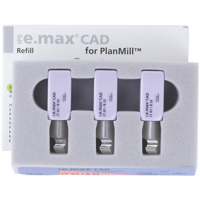 IPS e.max® CAD PlanMill™ Blocks - LT (Low Translucency), B32, 3/Pkg