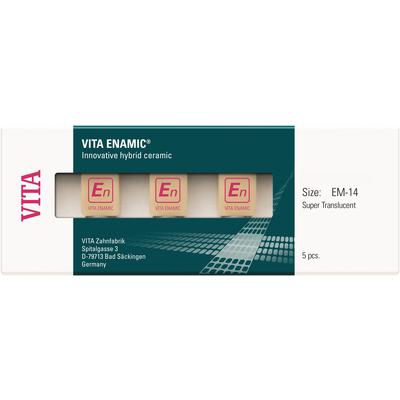 VITA ENAMIC® CAD/CAM Blocks – ST (Super Translucent), 14 mm, 5/Pkg