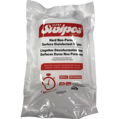 Ultra Swipes Hard Surface Disinfectant Towlettes Refill – Premoistened, 15 cm x 17 cm, 160/Pkg
