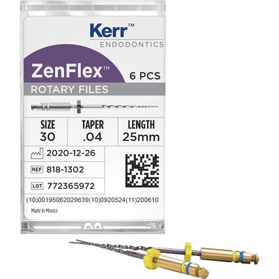 ZenFlex™ NiTi Rotary Shaping Files – 31 mm Length, 6/Pkg