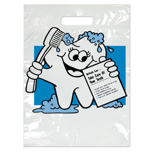 2-Color Bags McTooth Says White Small 7.5 in x 9 in 100/Pk