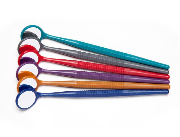 Crystal HD™ Mouth Mirrors Plastic Assortment –Thin Grip, Single End, 12/Pkg - 3Z Dental