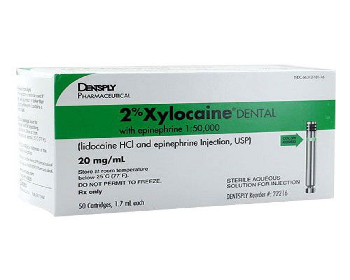 Xylocaine 2% Dental with Epinephrine – Lidocaine HCl, 50/Pkg - 3Z Dental (4961978515501)