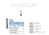 SureCut, Carbide, Pear Burs