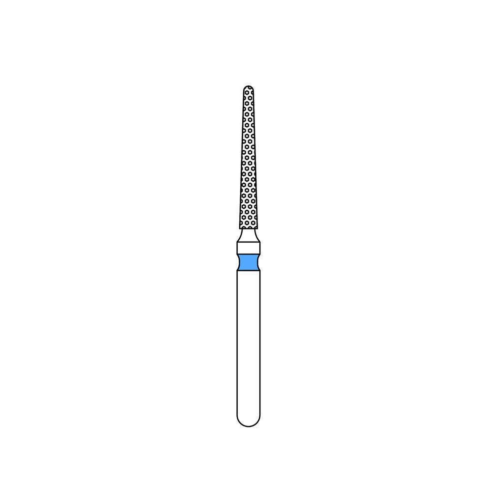 Priva Rotary Diamond Burs -  Round End Taper - 5/Pk